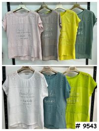 9543# выбор цвета женская футболка (лён, 4 ед, размеры батал: 3XL-6XL) выдача на следующий день фото