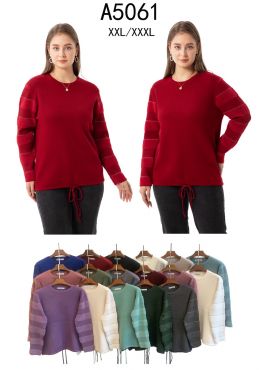 5061* микс цветов женский свитер (Kiss me, 10 ед, размеры батал: 2XL-3XL) выдача на следующий день фото