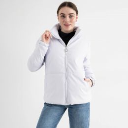 0005-10 БЕЛАЯ куртка-зефирка женская из экокожи (3 ед. размеры : 42.44.46) демисезон фото