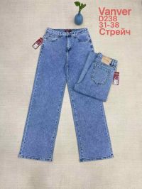 0238# голубые женские джинсы vanver (стрейч коттон, 6 ед, размеры батал: 31-38) выдача на следующий день фото