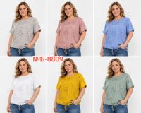 8809 # выбор цвета женская трикотажная футболка (4 ед, размеры батал: 5XL-8XL) выдача на следующий день фото
