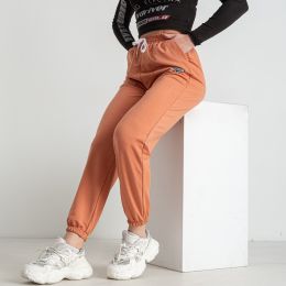 купить оптом джинсы 8244-44 светло-коричневые женские спортивные штаны (двунитка, 4 ед. размеры полубатал: 46. 48. 50. 52) недорого