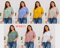 8825 # выбор цвета женская трикотажная футболка (4 ед, размеры батал: 2XL-5XL) выдача на следующий день фото