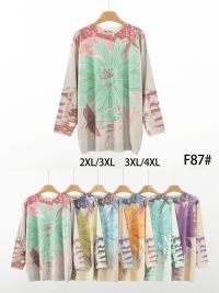 0087 # микс цветов женский свитер (Kiss me, 10 ед, размеры батал: 2XL/4XL) выдача на следующий день фото