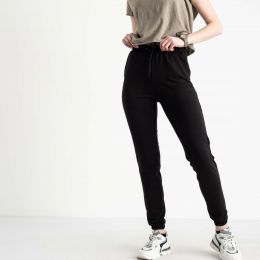 1433w-1 черные женские спортивные штаны (YOLA, двунитка, 4 ед. размеры: S. M. L. XL) фото