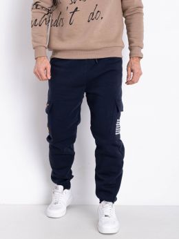 6723-24 синие мужские спортивные штаны (GODSEND, флис, 4 ед. размеры норма: M. XL. XL. XL) фото