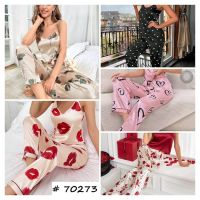 70273 # выбор цвета женская пижама (атлас, 5 ед, размеры норма: M-3XL) выдача на следующий день фото