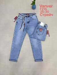 0215# голубые женские джинсы vanver (стрейч коттон, 6 ед, размеры норма: 25-30) выдача на следующий день фото