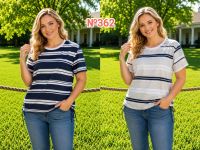 0362 # выбор цвета женская футболка (трикотаж, 4 ед, размеры батал: 2XL-5XL) выдача на следующий день фото
