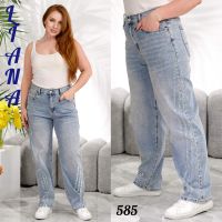 купить 0585# голубые женские джинсы (Liana, стрейч коттон, 6 ед, размеры батал: 30-36) выдача на следующий день оптом