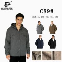 0089 # микс цветов мужская рубашка-куртка на меху (Aolong, 5 ед, размеры норма: XL-5XL) выдача наступного дня фото