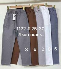 1172 # выбор цвета женские брюки (Fudeyan, лен, 6 ед, размеры норма: 25-30) выдача на следующий день фото