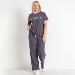 0187-6 серый женский спортивный костюм (футболка + штаны) (5'TH AVENUE, 3 ед. размеры батал: 48. 50. 52) фото