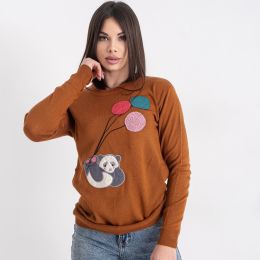2015-9 коричневый женский свитер (1 ед. один универсальный размер: 42-46) фото