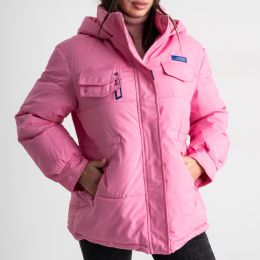 0018-4 РОЗОВАЯ куртка женская на синтепоне (4 ед. размеры: М.L.XL.2XL) фото