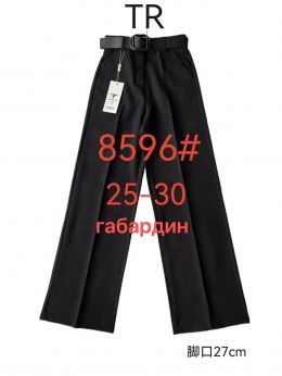 купить 8596 # черные женские брюки (FUDEYAN, габардин, 6 ед. размеры норма: 25. 26. 27. 28. 29. 30) выдача на следующий день оптом