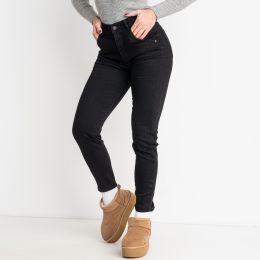 3021 черные женские джинсы (LANLANIEE, байка, 6 ед. размеры норма: 25. 26. 27. 28. 29. 30)  фото