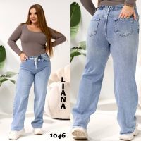 1046# голубые женские джинсы, стрейч-коттон (6 ед, размеры батал: 32-42) выдача на следующий день фото