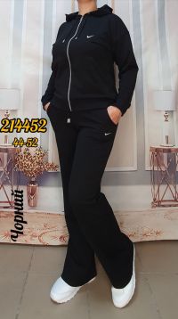 214452-12 * черный женский спортивный костюм (турецкая двунитка, 5 ед. размеры норма: 44. 46. 48. 50. 52) выдача на следующий де фото