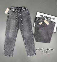 7052 # серые женские джинсы (Vindasion, стрейч коттон, 6 ед, размеры батал: 31-38) выдача на следующий день фото