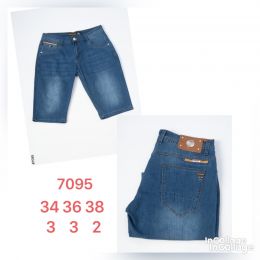 7095 # синие мужские джинсовые шорты (стрейч, 8 ед. размеры полубатал: 34. 34. 34. 36. 36. 36. 38. 38) выдача на следующий день фото