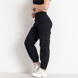 купить оптом джинсы 16152-1* черные женские брюки (лён, 4 ед. размеры норма: S. M. L. XL) выдача на следующий день недорого