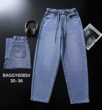 купить 6085# голубые женские джинсы vindasion (стрейч коттон, 6 ед, размеры батал: 30-36) выдача на следующий день оптом