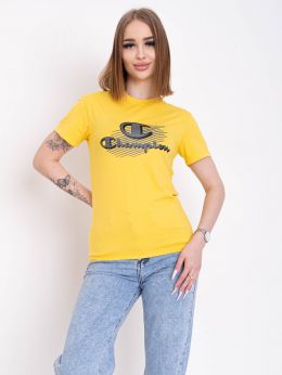 10502-80 желтая женская футболка (95% коттон, 5% эластан, 5 ед. размеры норма: S. M. L. XL. 2XL) фото