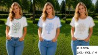 1506 # выбор цвета женская футболка (трикотаж, 4 ед, размеры батал: 2XL-5XL) выдача на следующий день фото