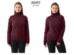 5092* микс цветов женский свитер (Kiss me, 10 ед, размеры батал: 2XL-3XL) выдача на следующий день фото