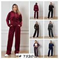 7520 # выбор цвета женский спортивный костюм (велюр, 4 ед, размеры норма: 44, 46, 48, 50) выдача на следующий день фото