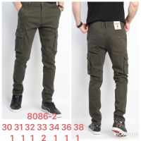 8086-2 # хаки мужские джинсы карго (RTROOSS, 8 ед, размеры норма: 30-38) выдача на следующий день фото