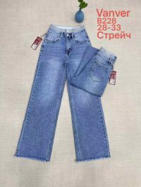 0228# голубые женские джинсы vanver (стрейч коттон, 6 ед, размеры полубатал: 28-33) выдача на следующий день фото