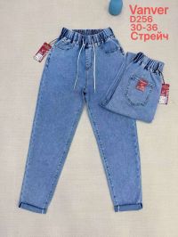 0256# голубые женские джинсы vanver (стрейч коттон, 6 ед, размеры батал: 30-36) выдача на следующий день фото