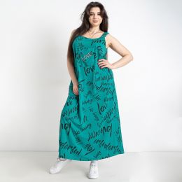 8230-7* зеленое женское платье (BASE, 3 ед. размеры батал: 2XL. 3XL. 4XL) выдача на следующий день фото