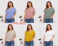 8802 # выбор цвета женская трикотажная футболка (4 ед, размеры батал: 5XL-8XL) выдача на следующий день фото