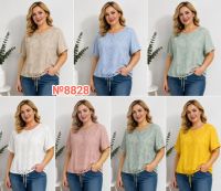8828 # выбор цвета женская трикотажная футболка (4 ед, размеры батал: 2XL-5XL) выдача на следующий день фото
