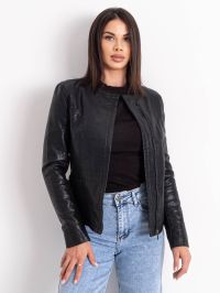 0107 черная женская куртка (экокожа, 7 ед. размеры норма: S. M. L. XL. 2XL. 3XL. 4XL) выдача на следующий день фото