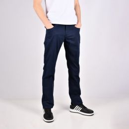 2041 темно-синие мужские брюки (FANGSIDA, котоновые, 7 ед. размеры молодежка: 28. 29. 30. 31. 32. 33. 34) фото