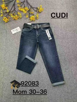 92083 # синие женские джинсы мом (CUDI, стрейч-коттон, 6 ед. размеры батал: 30. 31. 32. 33. 34. 36) выдача на следующий день     фото