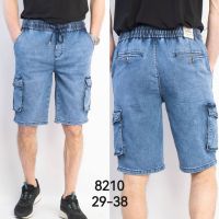 8210 # синие мужские джинсовые шорты (стрейч коттон, 8 ед, размеры норма: 29-38) выдача на следующий день фото
