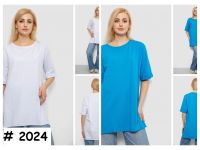 2024# выбор цвета женская футболка оверсайз (4 ед, размеры оверсайз: L-XL) выдача на следующий день фото