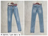 0295 # голубые женские джинсы (стрейч коттон, 6 ед, размеры норма: 25-30) выдача на следующий день фото