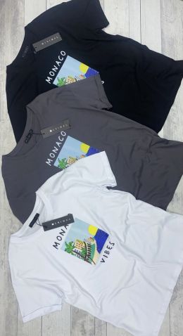 50114 черная, белая и темно-серая женская футболка (MINIMAL, 5 ед. размеры на бирках S. M, соответствуют универсальному S-M) фото
