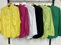 купить 16752092# выбор цвета женская рубашка (коттон, 4 ед, размеры норма: s-xl) выдача на следующий день оптом