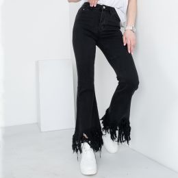 0272-11 черные женские джинсы-клёш (SSLG, стрейчевые, 1 ед. размер норма: S) фото