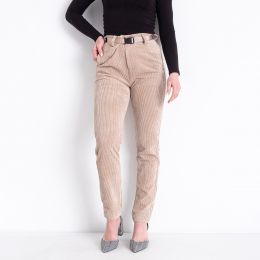 1498 бежевые женские брюки (LADY N, вельветовые, 6 ед. размеры норма: 25. 26. 27. 28. 29. 30) фото