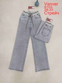 0103# серые женские джинсы vanver (стрейч коттон, 6 ед, размеры полубатал: 28-33) выдача на следующий день фото