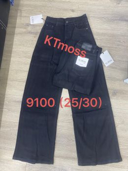 9100 черные женские джинсы  (KT.MOSS, стрейч-коттон, 6 ед. размеры норма: 25. 26. 27. 28. 29. 30) фото
