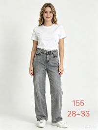 0155 # серые женские джинсы (New Jeans, стрейч, 6 ед, размеры полубатал: 28-30) выдача на следующий день фото
